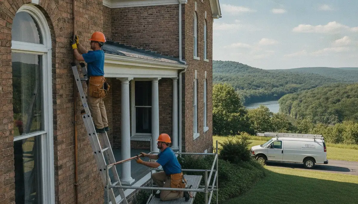 Knoxville TN emergency plumber repairing a pipe for residential plumbing service