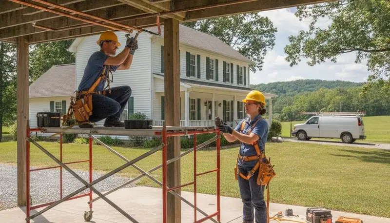 Knoxville, TN plumber repairing a leak for emergency plumbing service
