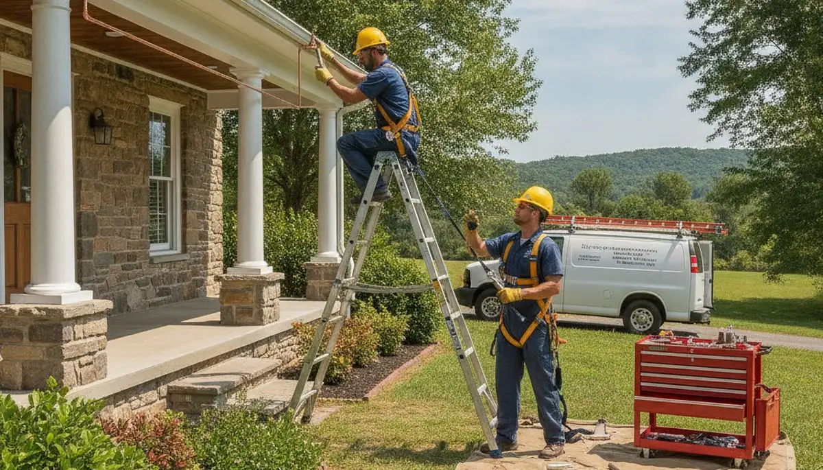 Emergency plumber repairing a leak in Knoxville, TN for plumbing repair service