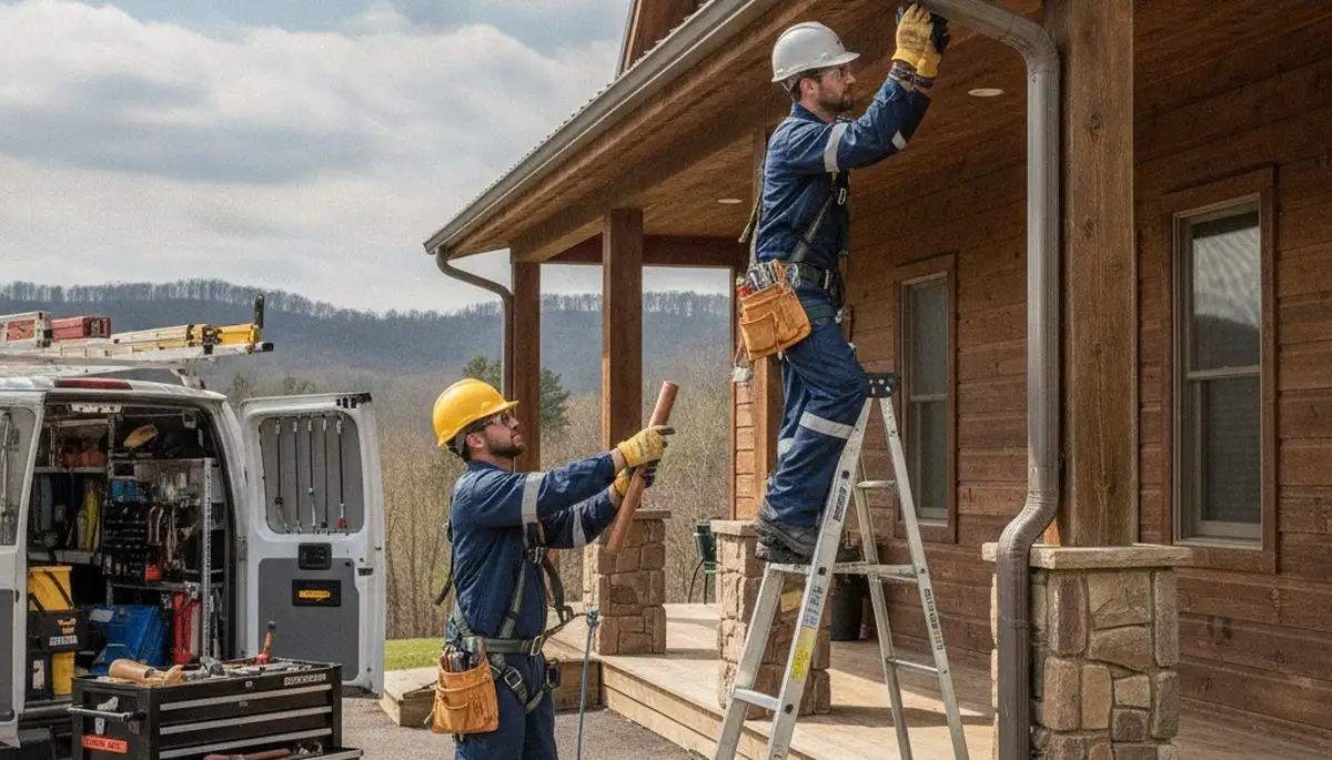 Knoxville, TN emergency plumber repairing a residential pipe leak for fast plumbing service