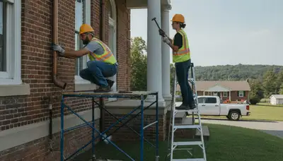Knoxville, TN emergency plumber repairing a residential pipe for fast plumbing service