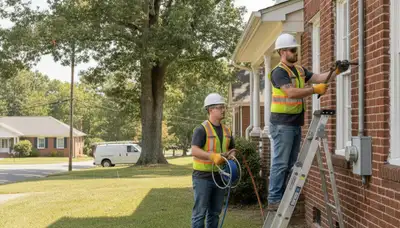 Knoxville, TN emergency plumber repairing a residential pipe for fast plumbing service