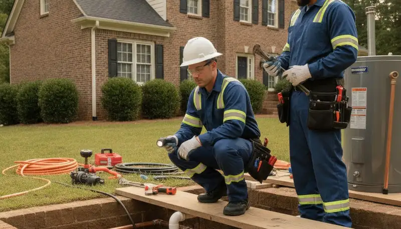 Plumber providing emergency plumbing repair service in Knoxville, TN