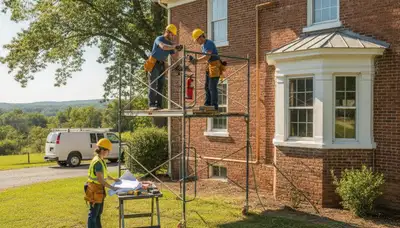 Knoxville, TN emergency plumber repairing a pipe for a plumbing service call