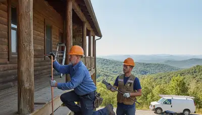 Knoxville, TN plumbing repair technician handling an emergency service call for a residential leak