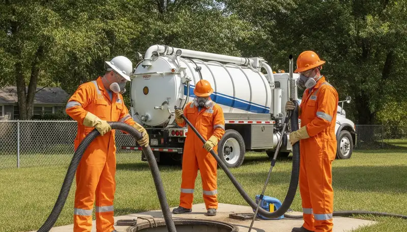 Septic tank cleaning service in Knoxville, TN for residential plumbing maintenance