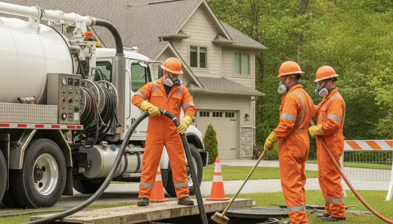 Septic tank cleaning service in Knoxville, TN for residential plumbing maintenance
