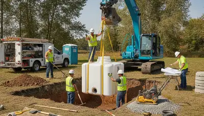 Septic tank installation service for Knoxville, TN homes by On Call Plumbers