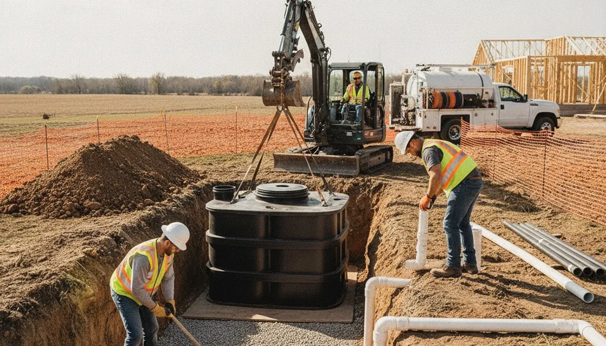 Septic tank installation service for Knoxville, TN homes by On Call Plumbers