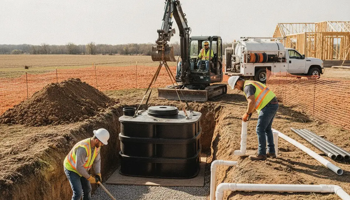 Septic tank installation service for Knoxville, TN homes by On Call Plumbers