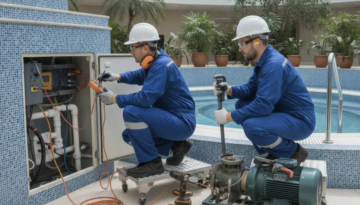 Spa repair service in Knoxville, TN for homes, fixing water line issues and seasonal wear